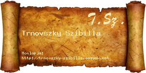 Trnovszky Szibilla névjegykártya